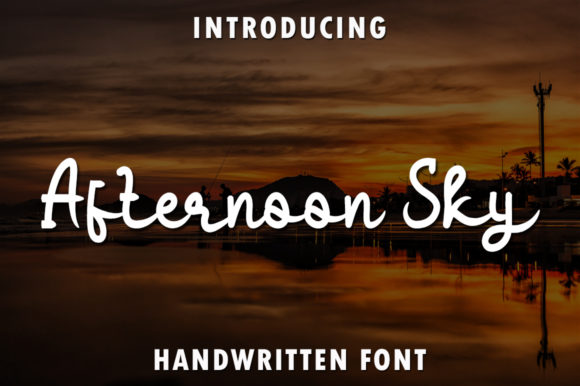 Afternoon Sky: A Calm Handwritten Font