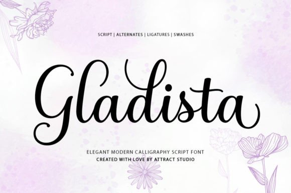 Gladista: A Flowing Handwritten Font